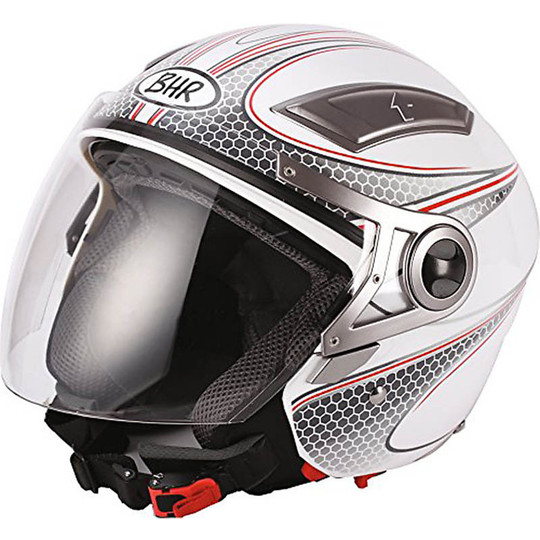 Motorcycle Helmet Jet Double Visor BHR 709 Double Comp White