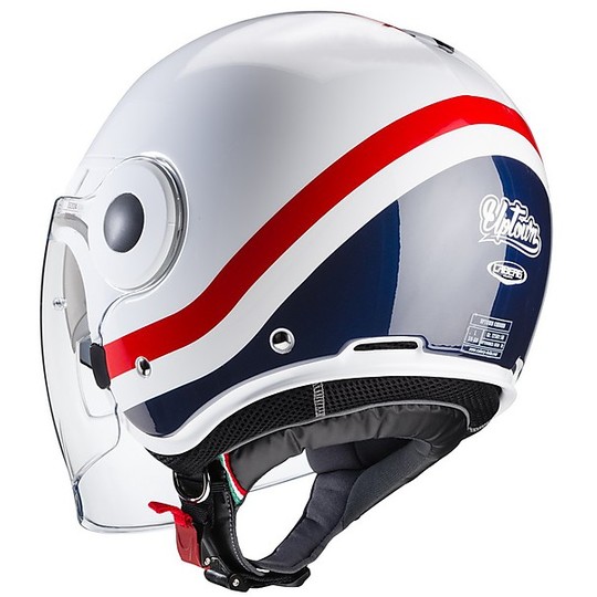 Motorcycle Helmet Jet Double Visor Caberg UPTOWN CHRONO White Blue Red