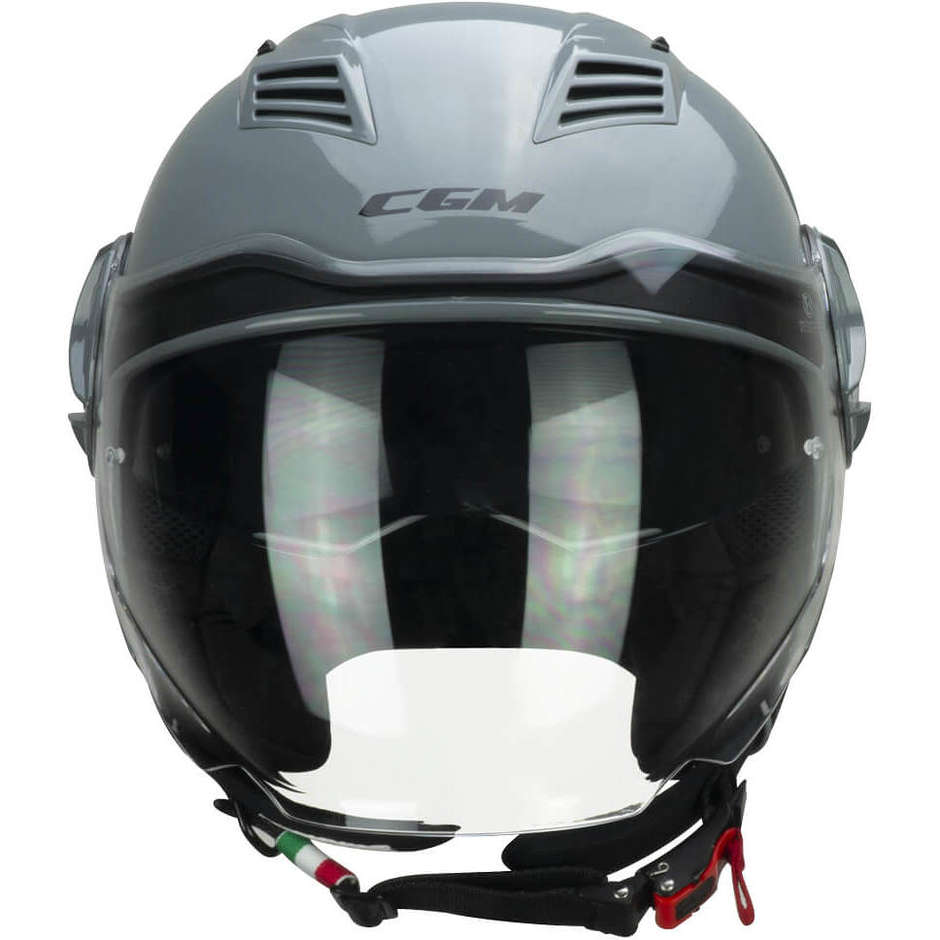 Motorcycle Helmet Jet Double Visor CGM 169A ILLI Mono glossy gray