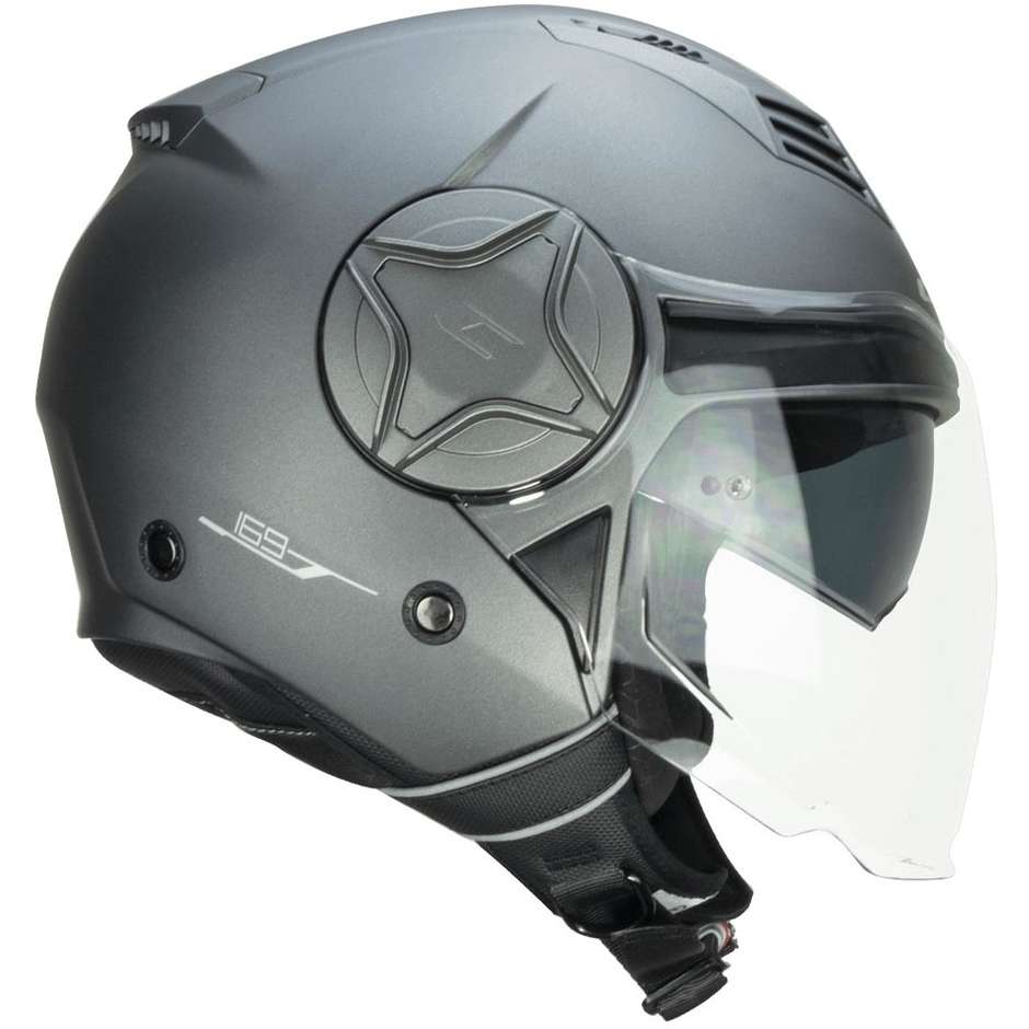Motorcycle Helmet Jet Double Visor CGM 169A ILLI Mono Matt Anthracite