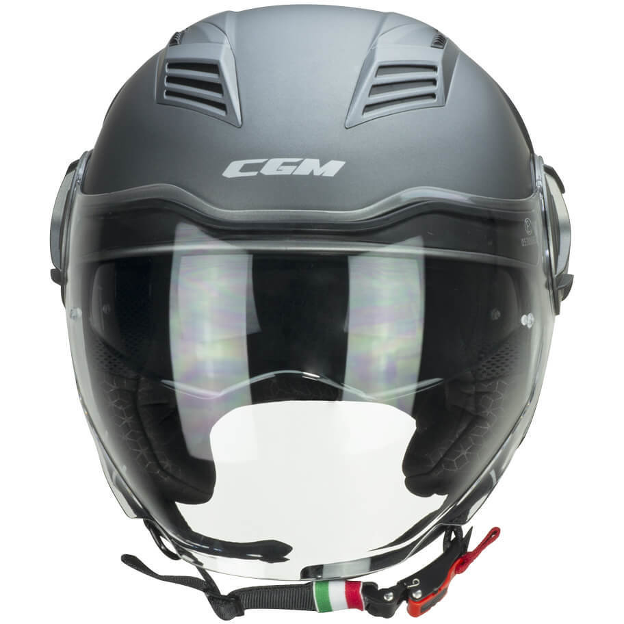 Motorcycle Helmet Jet Double Visor CGM 169A ILLI Mono Matt Anthracite