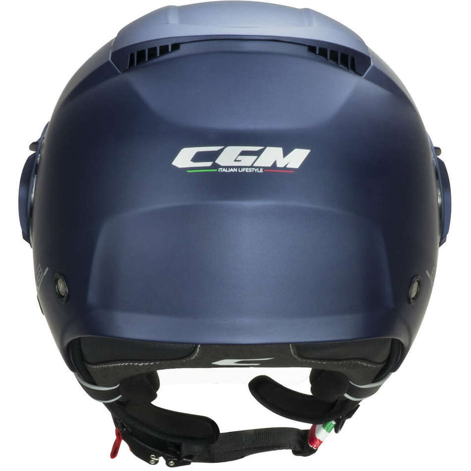 Motorcycle Helmet Jet Double Visor CGM 169A ILLI Mono Matt Blue