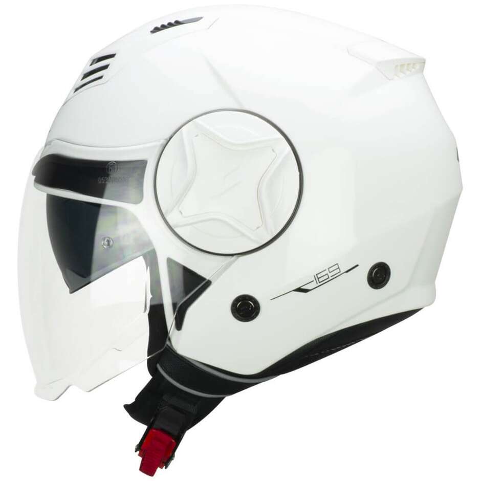 Motorcycle Helmet Jet Double Visor CGM 169A ILLI Mono White