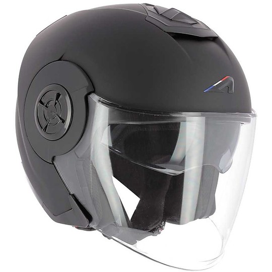 Motorcycle Helmet Jet Double Visor Fiber Optic AVIATOR Matt Black