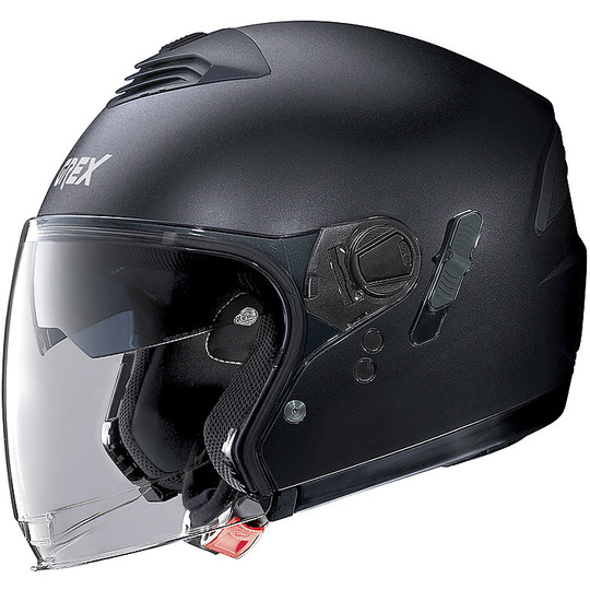Motorcycle Helmet Jet Double Visor Grex G4.1e Kinetic 005 Black Graphite