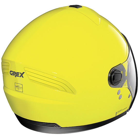 Motorcycle Helmet Jet Double Visor Grex G4.1e Kinetic 006 Yellow Led