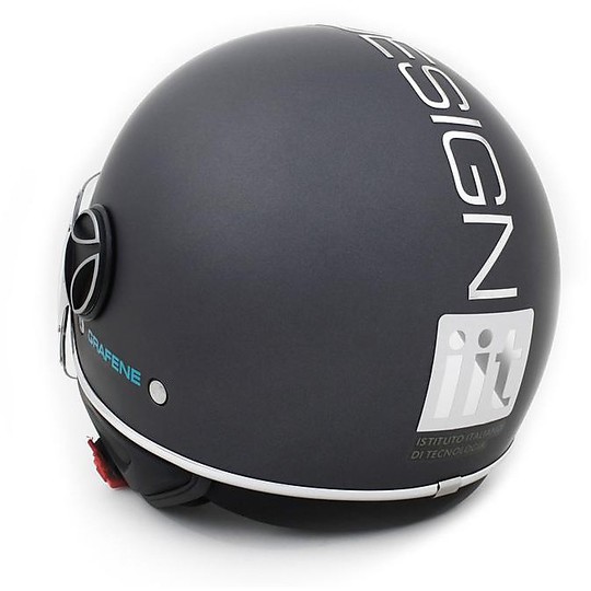 Motorcycle Helmet Jet Double Visor Momo Design FGTR Evo New Graphene 2019 Decal Silver