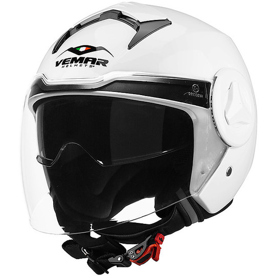 Motorcycle Helmet Jet Double Visor Vemar JYA BREEZE White