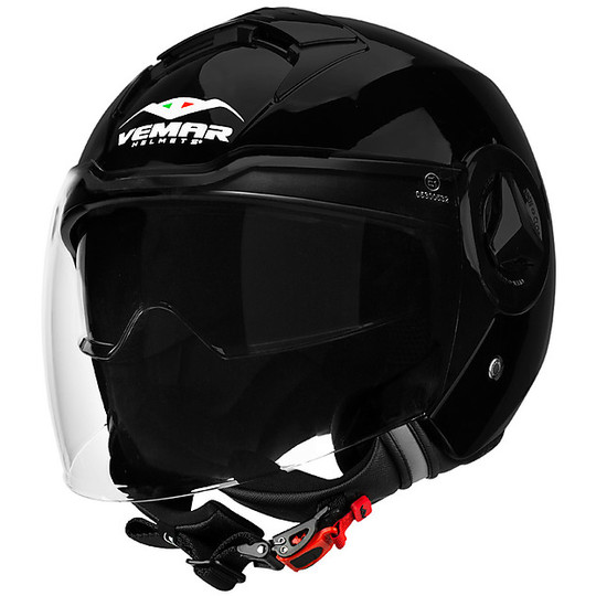 Motorcycle Helmet Jet Double Visor Vemar Jyh BREEZE Gloss Black