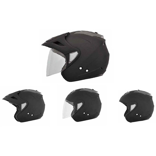 Motorcycle Helmet Jet Double Visor With Thesis AFX FX-50 4 1 Gloss Black
