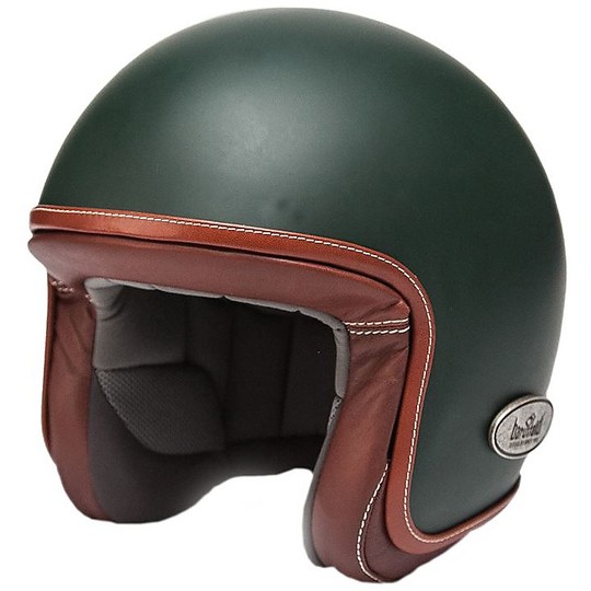 Motorcycle Helmet Jet fiber Baruffaldi Zar Vintage Green Forest