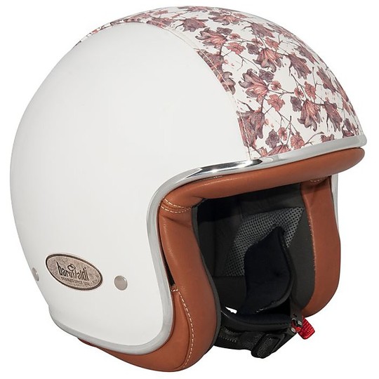 Motorcycle Helmet Jet fiber Baruffaldi Zar Vintage Roofs Flowers