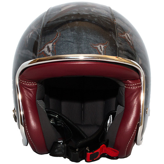 Motorcycle Helmet Jet Fiber Baruffaldi Zeon Vintage USABULL TEX