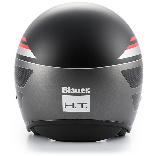 Motorcycle Helmet Jet Fiber Blauer Pilot 1.1 Black Red