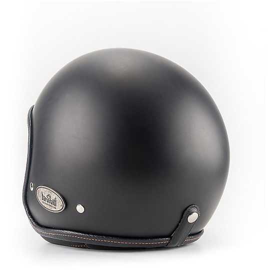 Motorcycle Helmet Jet Fiber Custom Baruffaldi ZAR 2.0 Vintage Black Orange Edge