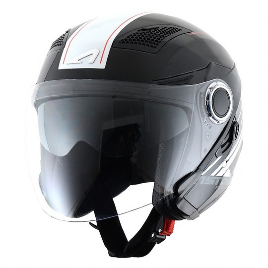 Motorcycle Helmet Jet Fiber Double Visor Astone FJ 10 Espada Black