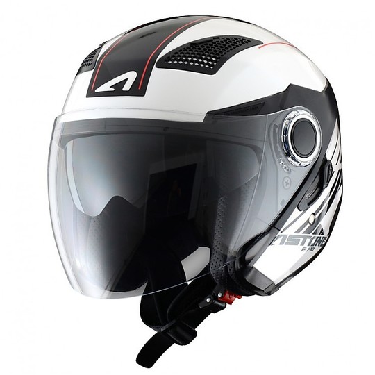 Motorcycle Helmet Jet Fiber Double Visor Astone FJ 10 Espada White