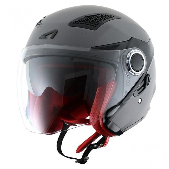 Motorcycle Helmet Jet Fiber Double Visor Astone FJ 10 Gunmetal