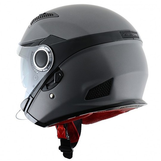 Motorcycle Helmet Jet Fiber Double Visor Astone FJ 10 Gunmetal