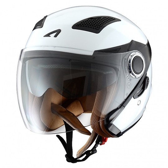 Motorcycle Helmet Jet Fiber Double Visor Astone FJ 10 White
