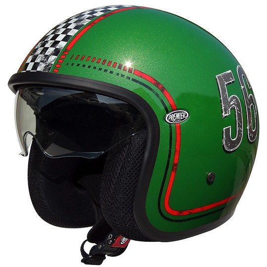 Motorcycle Helmet Jet Fiber Premier 2017 Vintage FL6