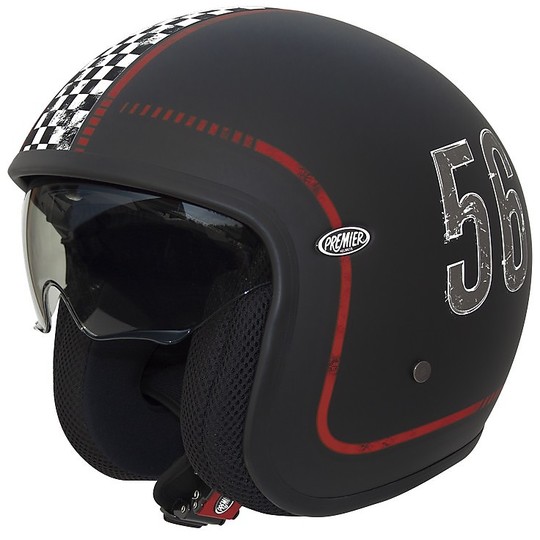 Motorcycle Helmet Jet Fiber Premier 2017 Vintage FL9