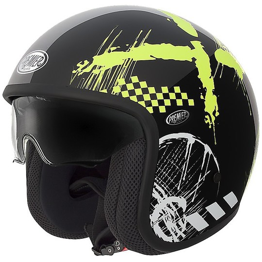 Motorcycle Helmet Jet Fiber Premier 2017 Vintage RXY Opaque