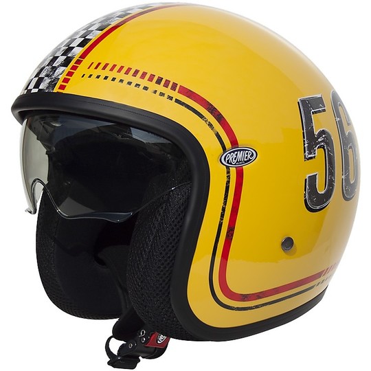 Motorcycle Helmet Jet Fiber Premier Vintage FL12