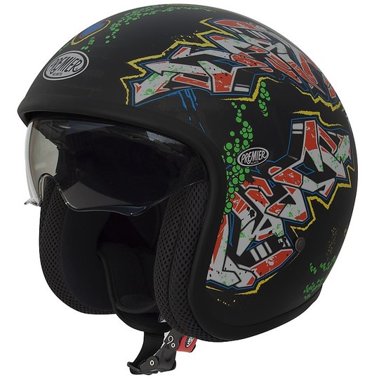 Motorcycle Helmet Jet Fiber Premier Vintage GR9