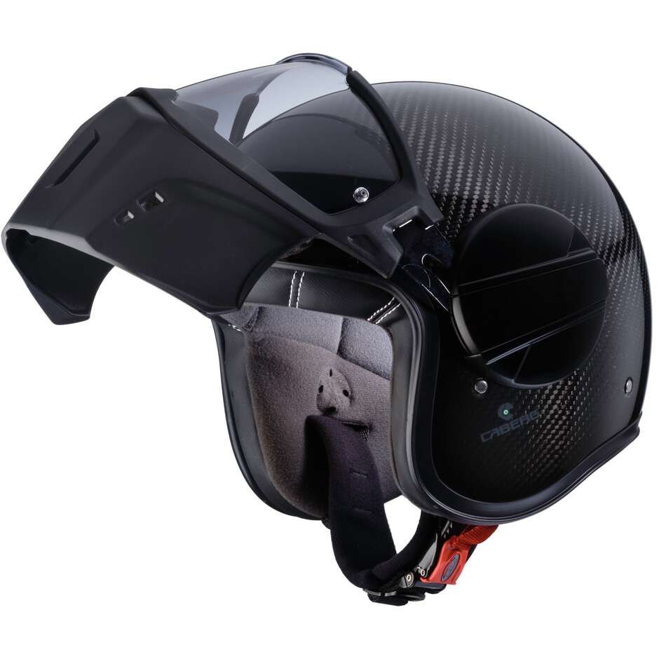 Motorcycle Helmet Jet Fiber With Removable Caberg Chin Ghost Carbon