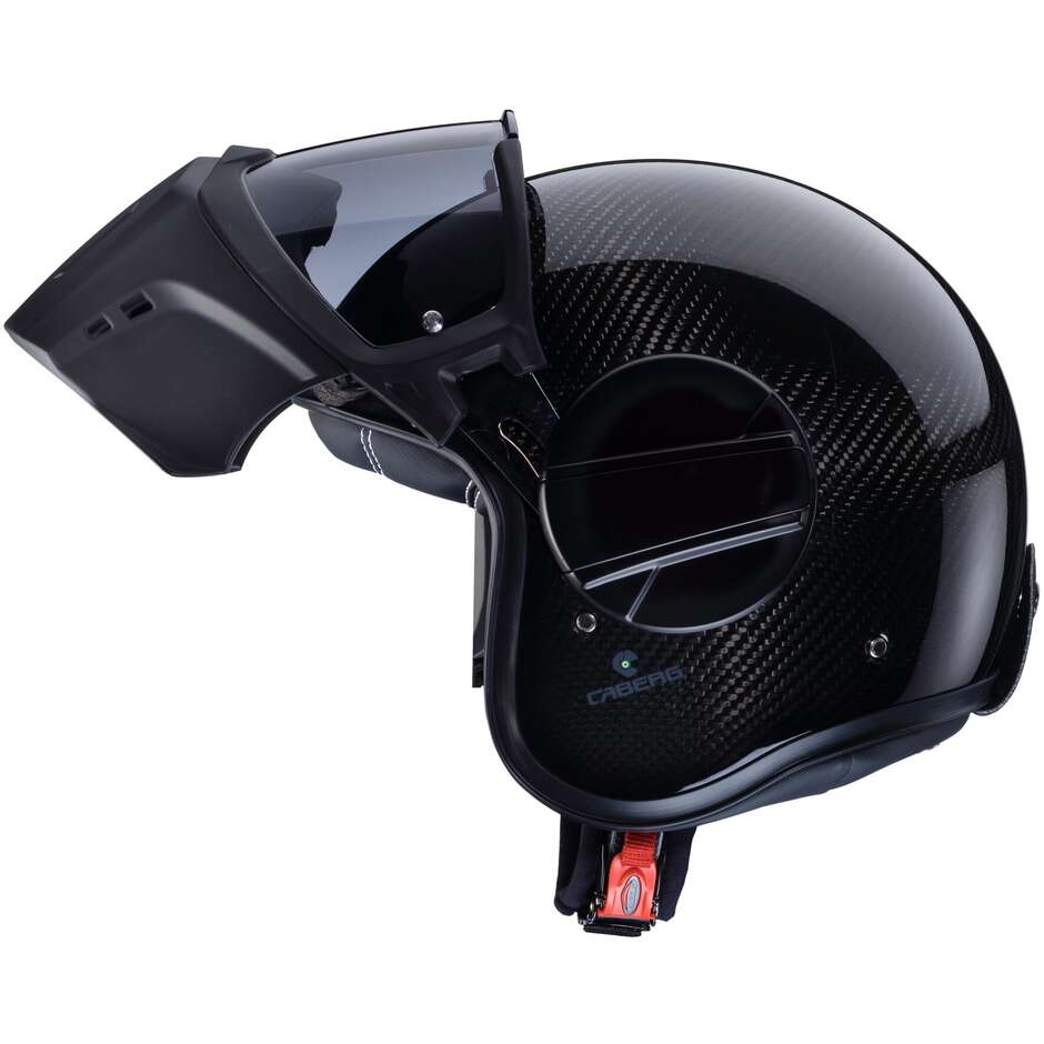 Motorcycle Helmet Jet Fiber With Removable Caberg Chin Ghost Carbon