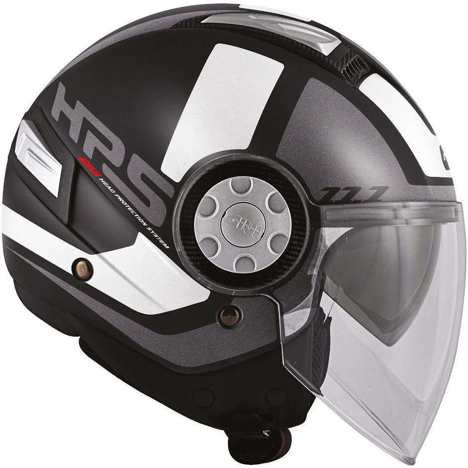 Motorcycle Helmet Jet Givi 11.1 AIR JET-R Class Silver Black White