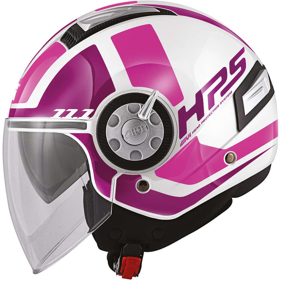 Motorcycle Helmet Jet Givi 11.1 AIR JET-R Class White Fuchsia
