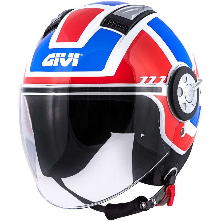 Motorcycle Helmet Jet Givi 11.1 AIR JET-R Class White Red Blue