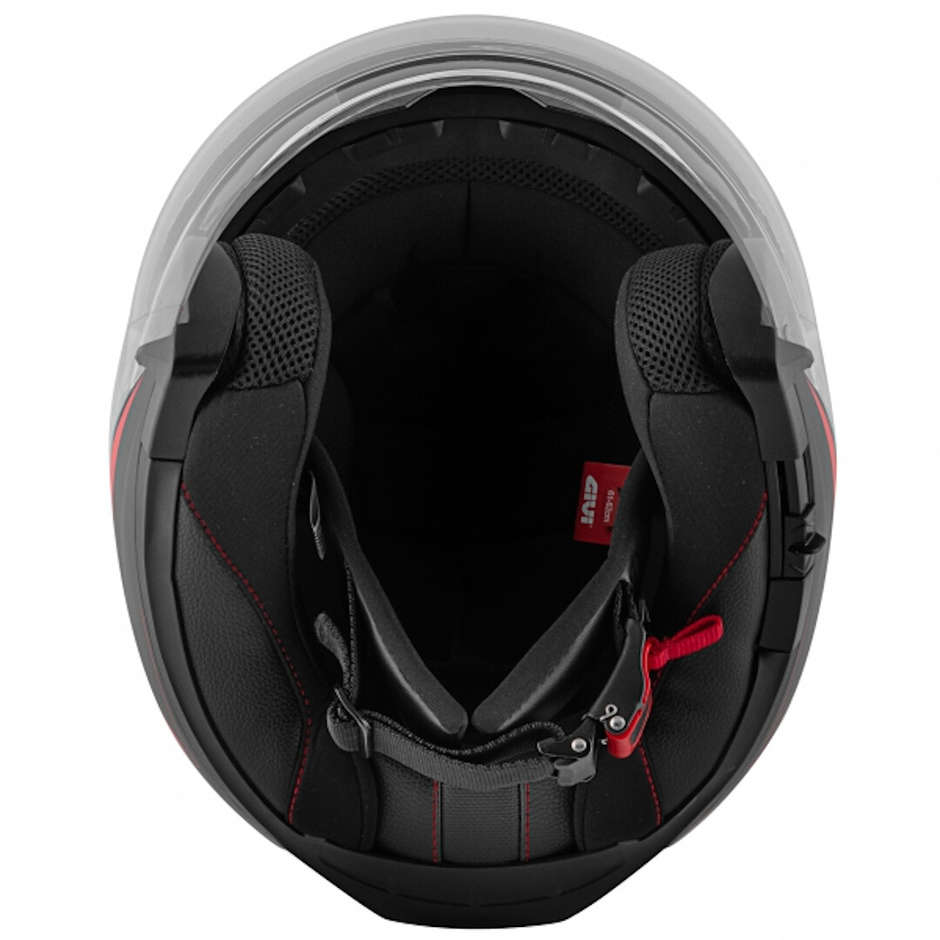 Motorcycle Helmet Jet Givi X.22 Planet Hyper Black Gray Red Double Visor