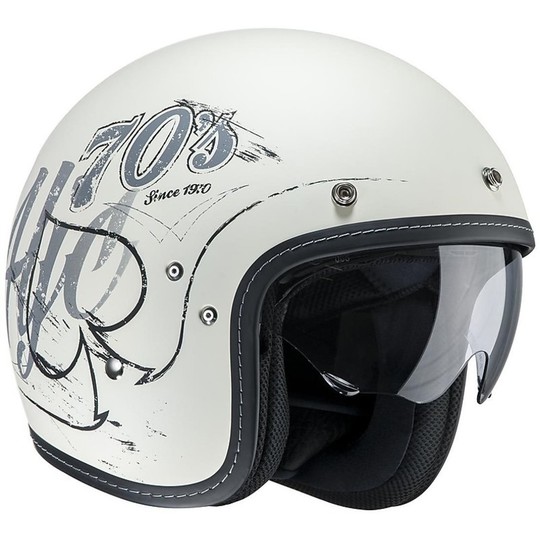 Motorcycle Helmet Jet HJC FG-70S Fiber Rockers MC-10F
