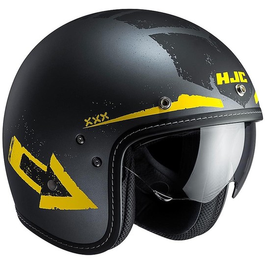 Motorcycle Helmet Jet HJC FG-70S Fiber Tales MC-3F Black Yellow