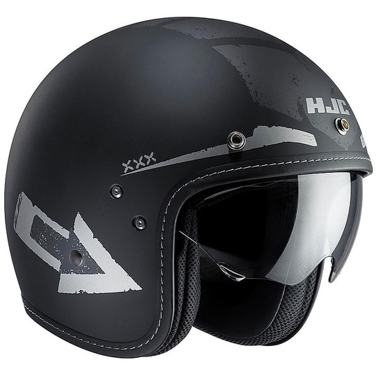 Motorcycle Helmet Jet HJC FG-70S Fiber Tales MC-5F Black Gray