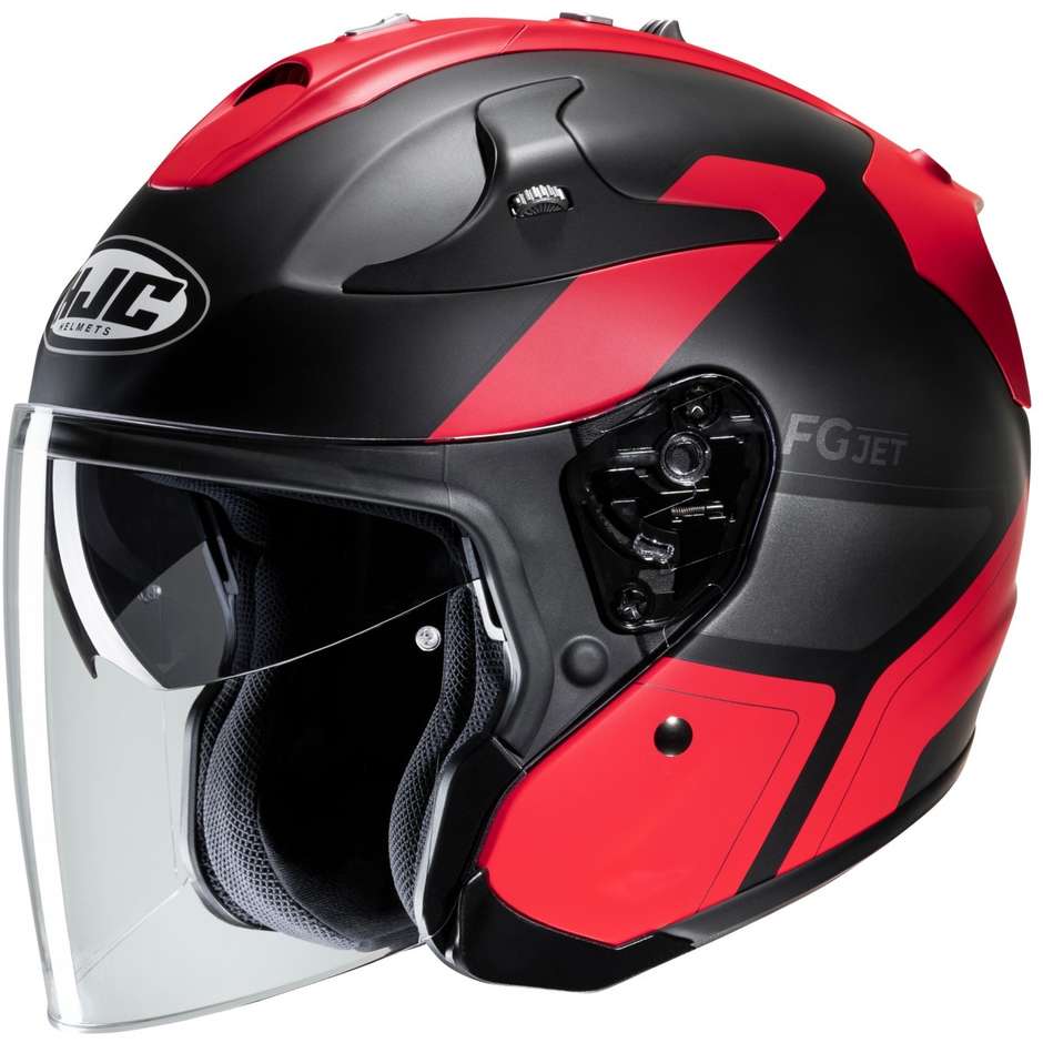 Motorcycle Helmet Jet Hjc FG JET EPEN MC1SF Matt Black Red