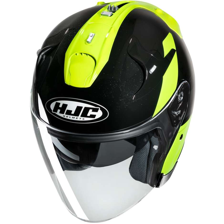 Motorcycle Helmet Jet Hjc FG JET EPEN MC3H Matt Black Fluo Yellow