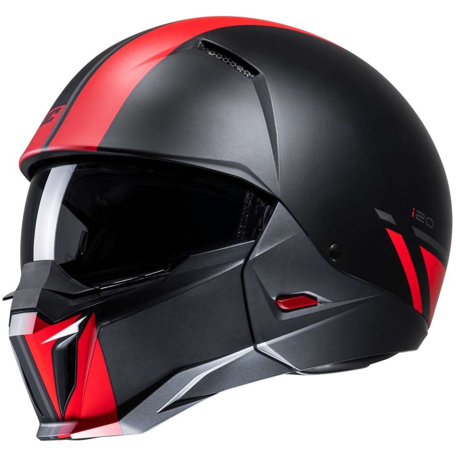 Motorcycle Helmet Jet Hjc i20 BATOL MC1SF Matt Black Red
