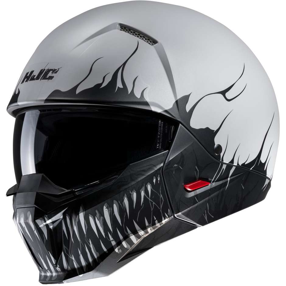 Motorcycle Helmet Jet Hjc i20 SCRAW MC10SF Black Light Gray Opaque