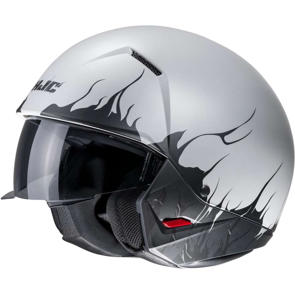 Motorcycle Helmet Jet Hjc i20 SCRAW MC10SF Black Light Gray Opaque