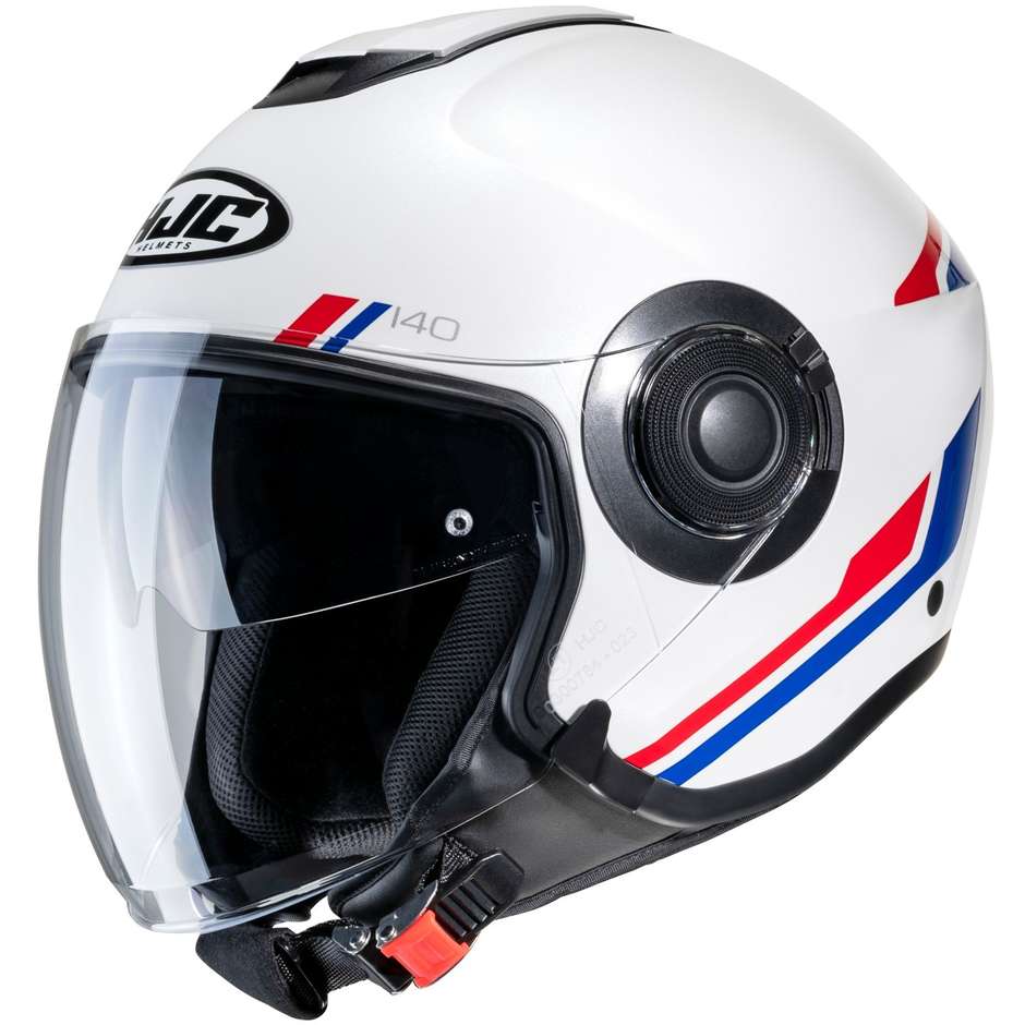 Motorcycle Helmet Jet Hjc i40 PADDY MC21 White Blue Red