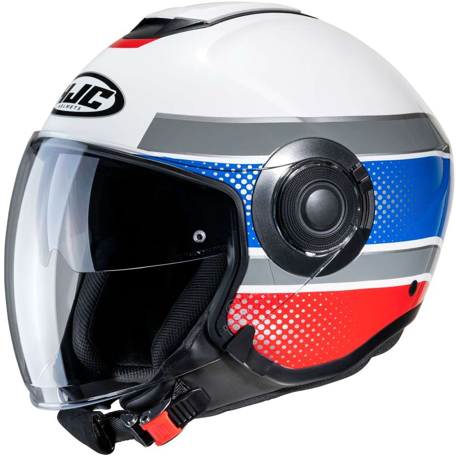 Motorcycle Helmet Jet Hjc i40 TOLAN MC21 White Blue Red