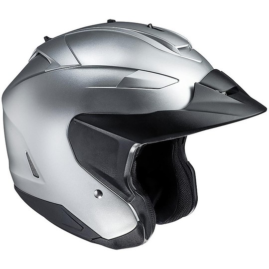 Motorcycle Helmet Jet HJC IS-33 II Dual Visor Silver