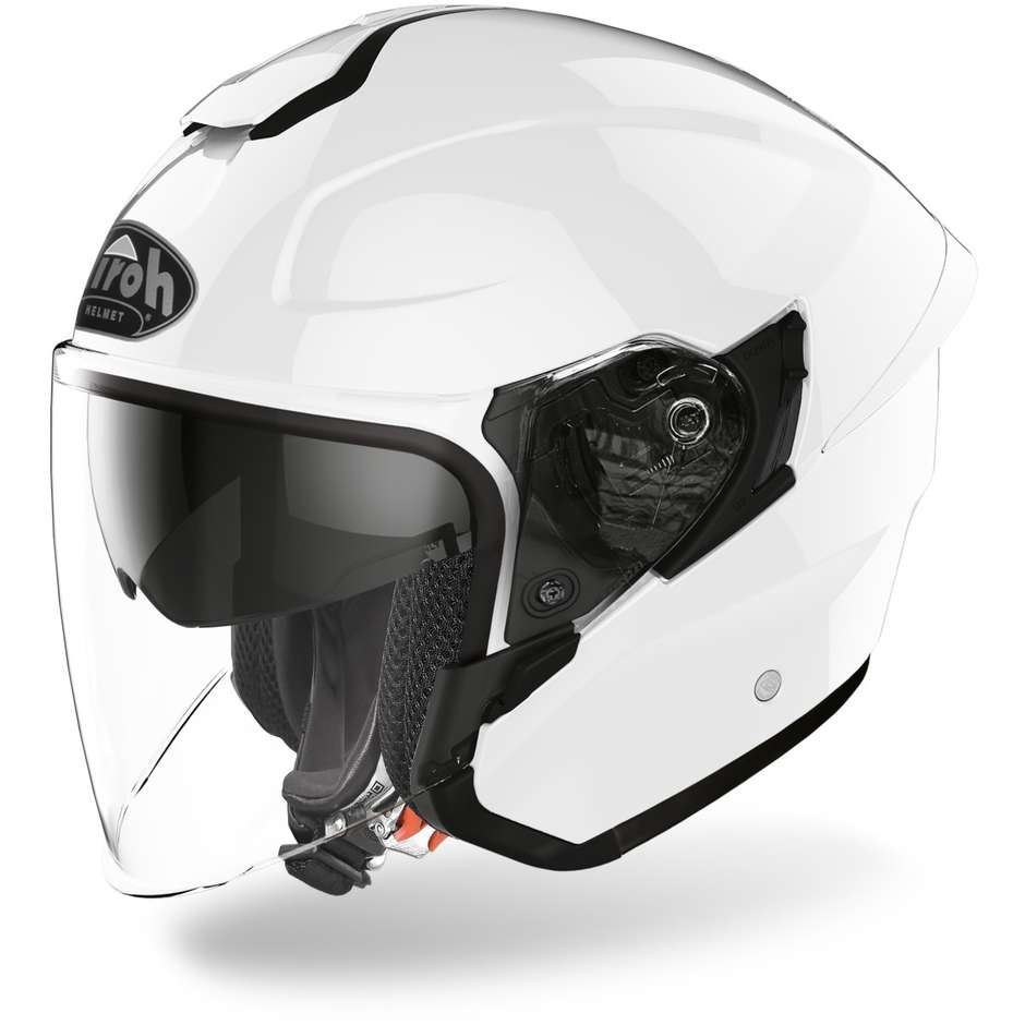 Motorcycle Helmet Jet HPC Double Visor Airoh H.20 Color Glossy White