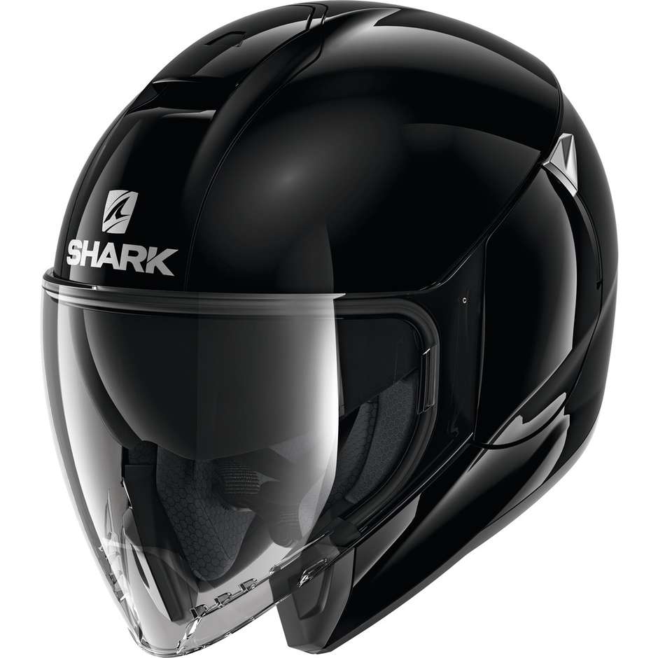 Motorcycle Helmet Jet In Shark CITYCRUISER BLANK Black