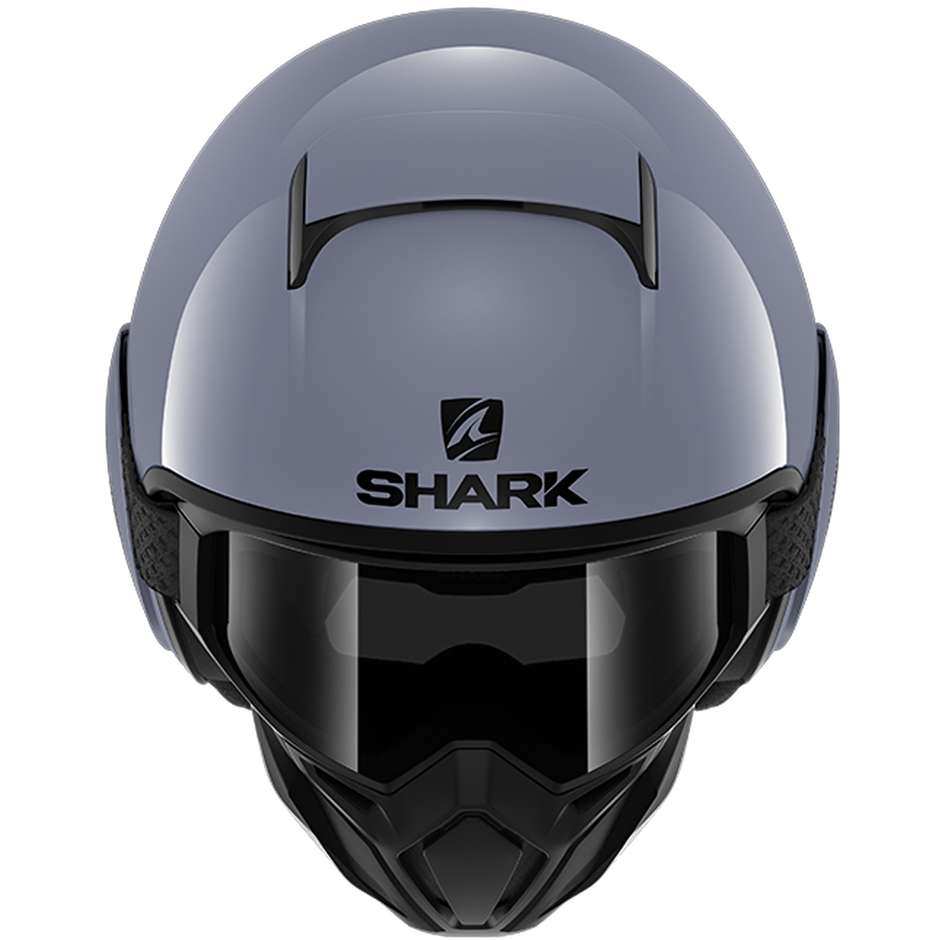 Motorcycle Helmet Jet In Shark STREET DRAK BLANK Gray