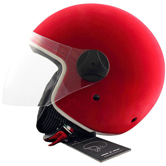 Motorcycle Helmet Jet Italy Independent Velvet Red Velvet Fantastic Effect